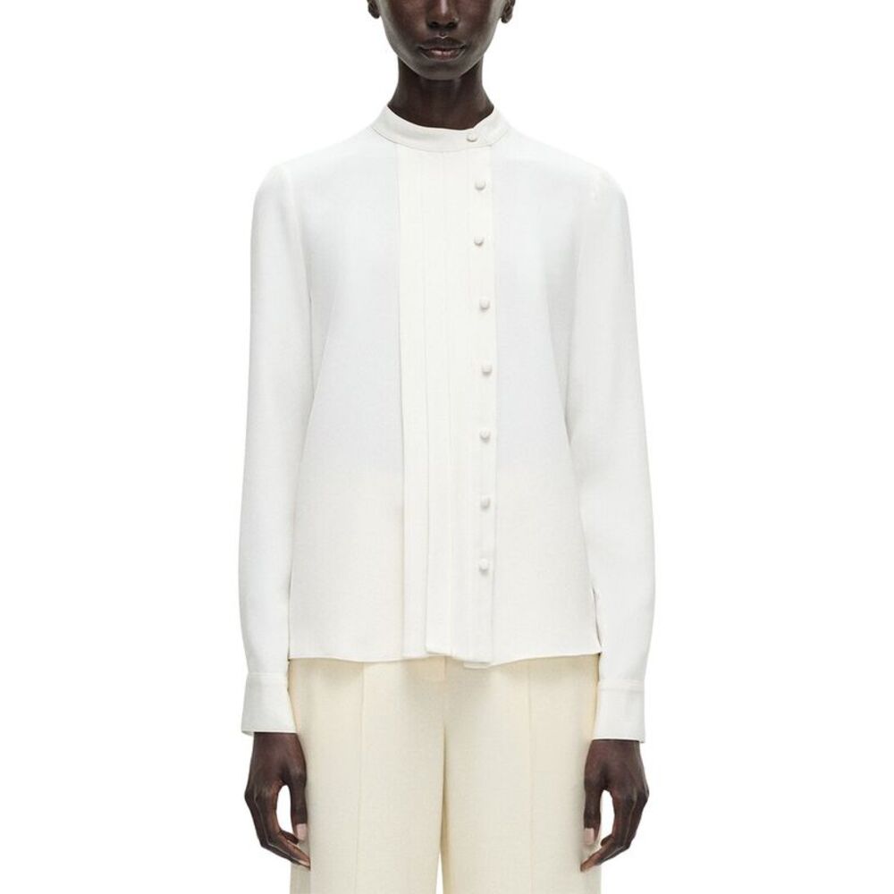 Adam Lippes Womens  Alina Silk Top, Ivory